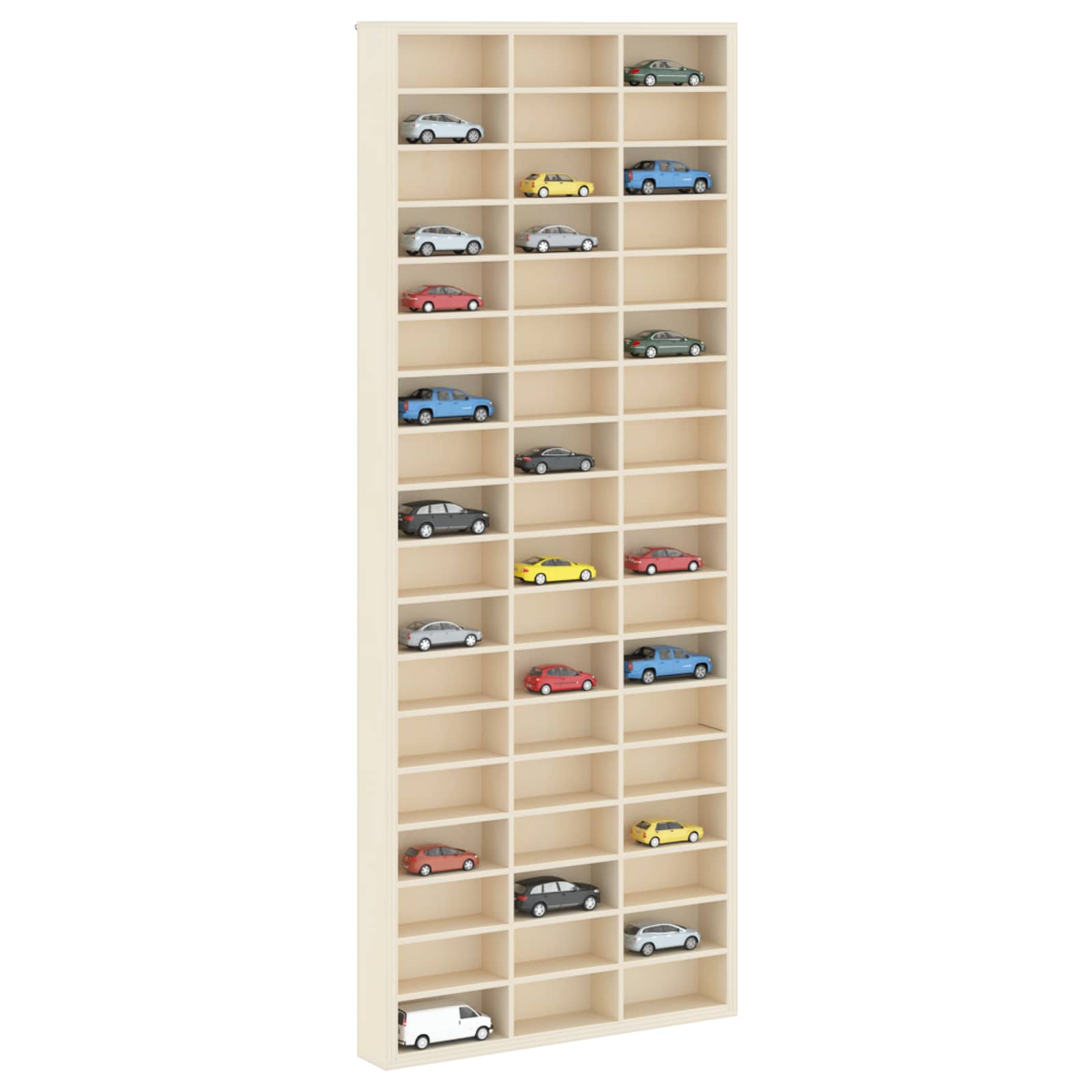 vidaXL Wall Display Case Wall-Mounted Beige 30 x 4.5 x 75 cm 2