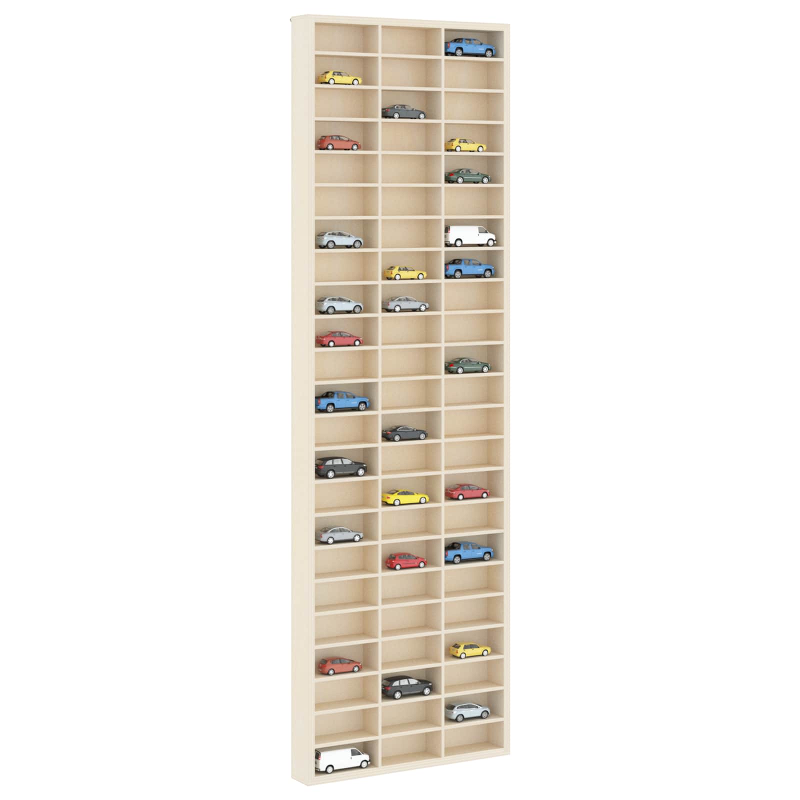 vidaXL Wall Display Case Wall-Mounted Beige 30 x 4.5 x 96 cm 2