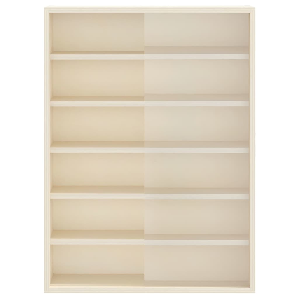 vidaXL Wall Display Case with Shelf Beige 40 x 8.5 x 54 cm Plywood 5