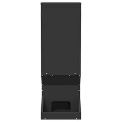 vidaXL Deer Feeder Black 28 x 30 x 80 cm 3 kg Cold-Rolled Steel 5