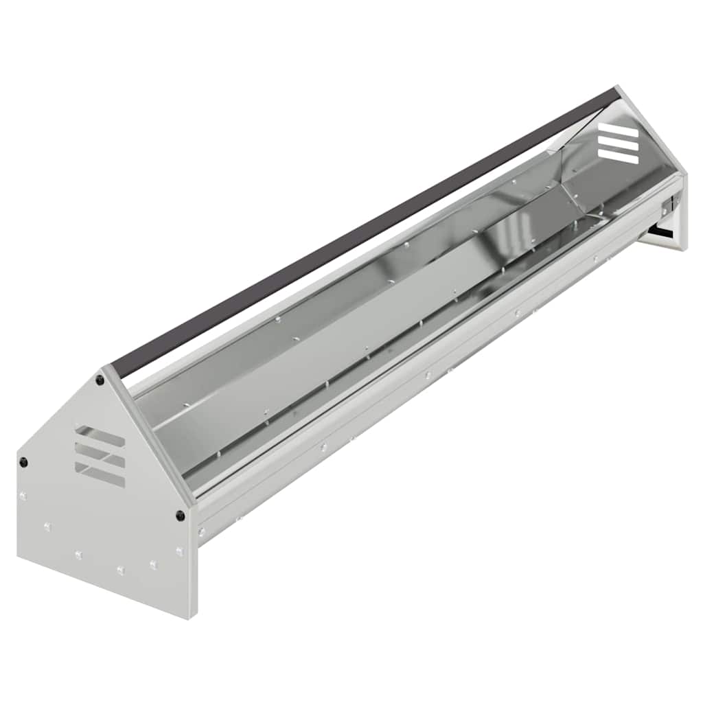 vidaXL Chicken Feeding Trough Silver 108 x 20.5 x 20 cm 5 kg 2