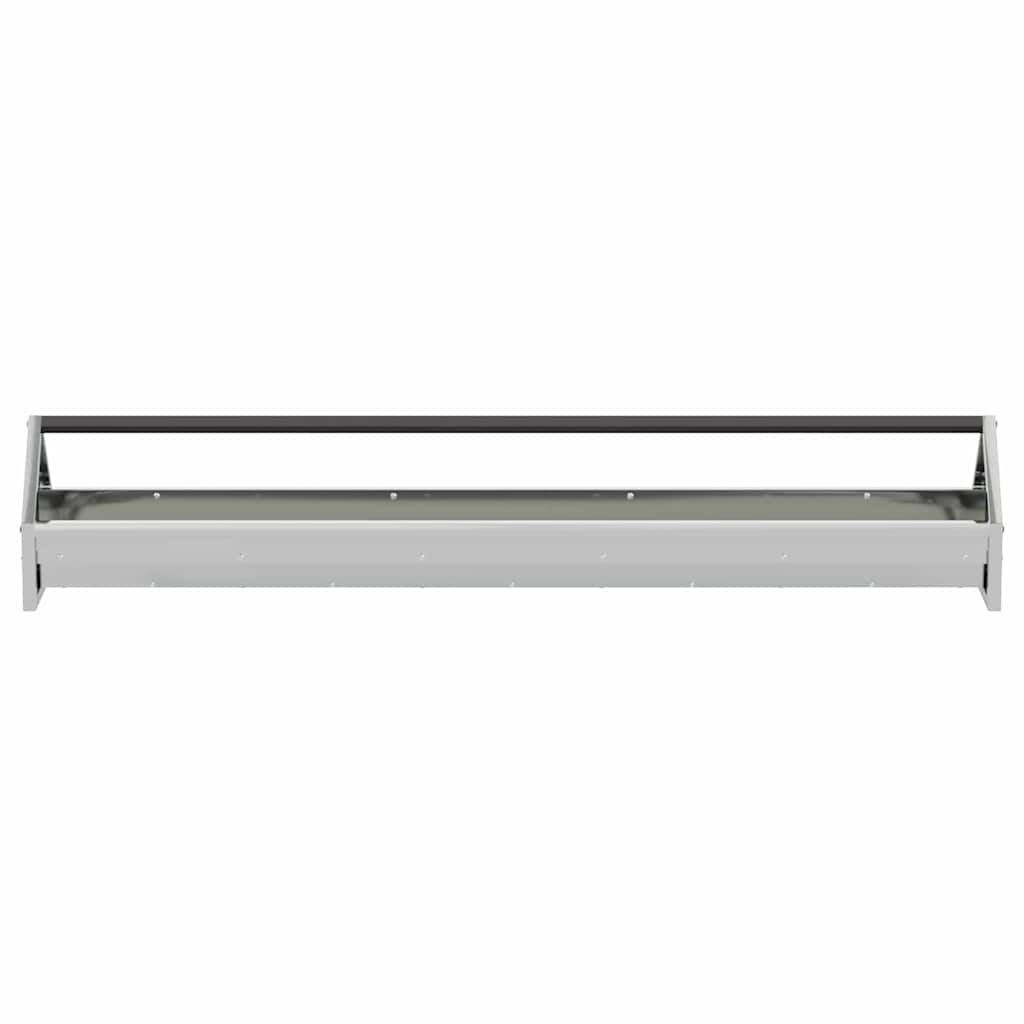 vidaXL Chicken Feeding Trough Silver 108 x 20.5 x 20 cm 5 kg 5