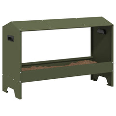 vidaXL Chicken Feeding Trough Olive Green 81 x 32 x 53.5 cm 3
