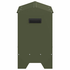 vidaXL Chicken Feeding Trough Olive Green 81 x 32 x 53.5 cm 6