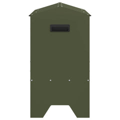 vidaXL Livestock Feeding Trough Olive Green 79 x 35 x 62 cm 15 kg 6