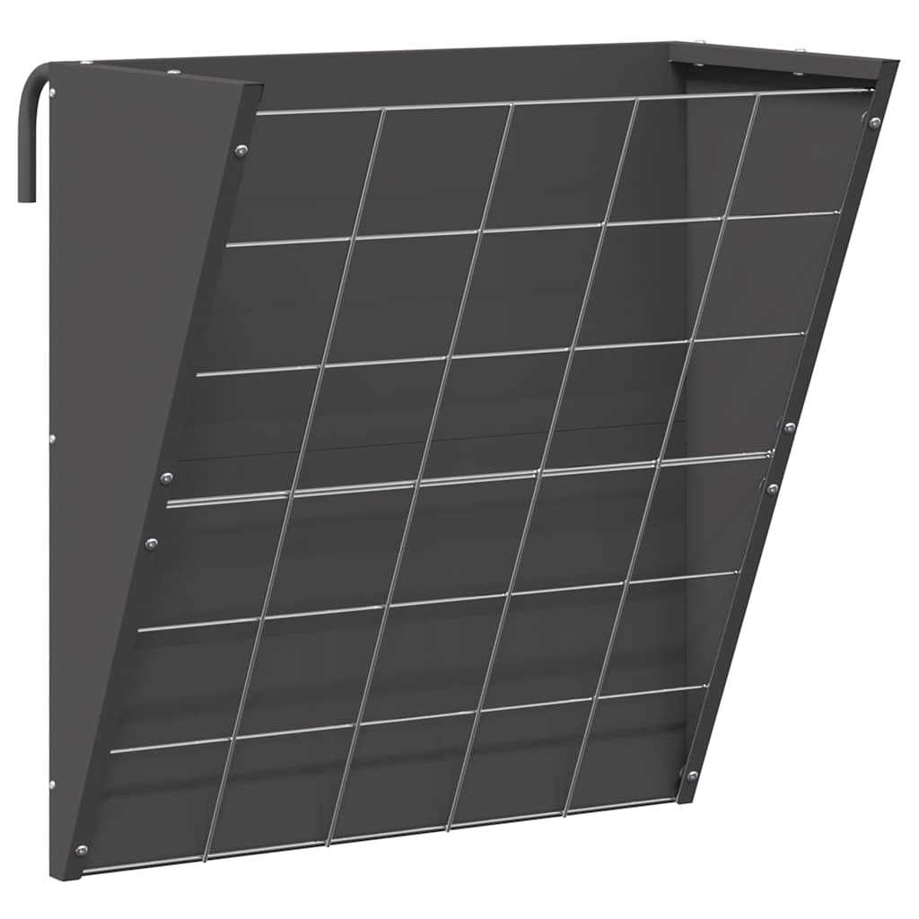 vidaXL Hanging Hay Feeder Black 61 x 33 x 66 cm 5 kg Cold-Rolled Steel 2