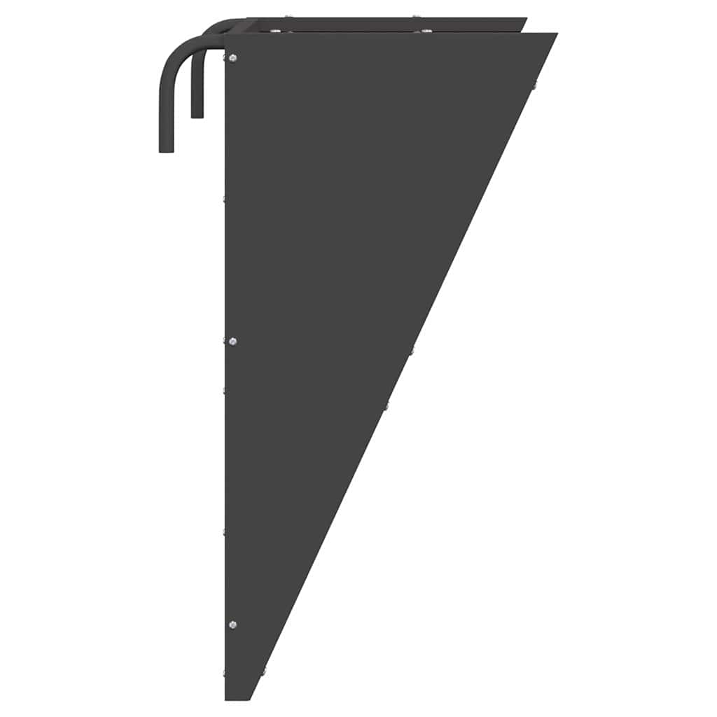 vidaXL Hanging Hay Feeder Black 61 x 33 x 66 cm 5 kg Cold-Rolled Steel 6