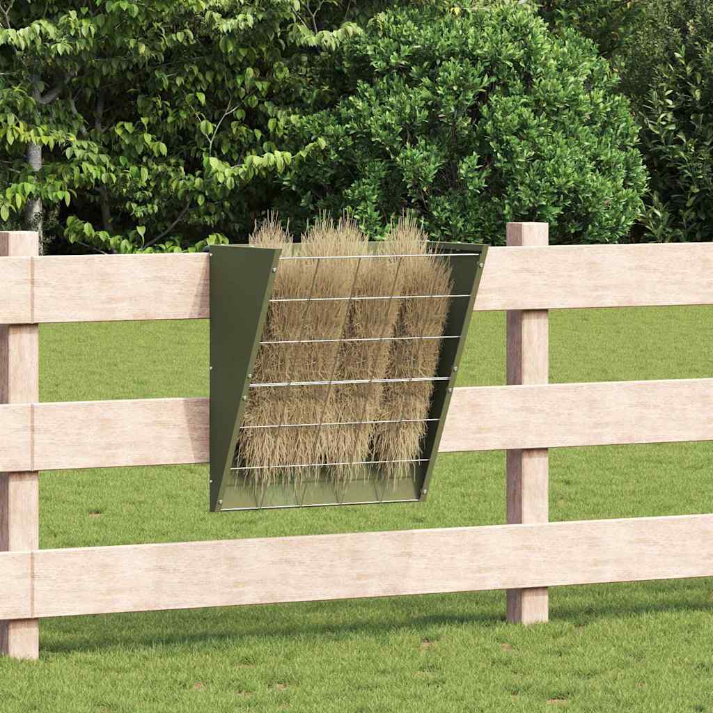 vidaXL Hanging Hay Feeder Olive Green 61 x 33 x 66 cm 5 kg 1