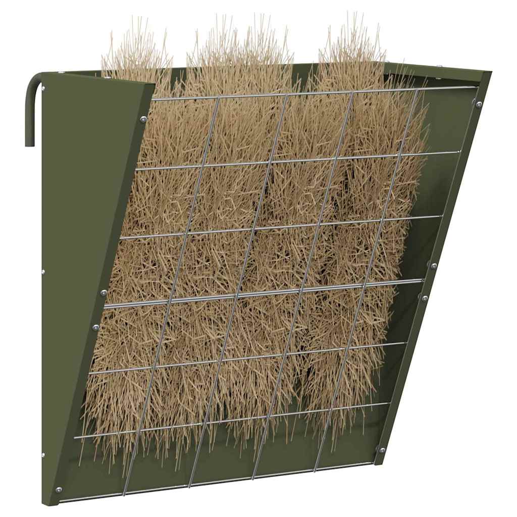 vidaXL Hanging Hay Feeder Olive Green 61 x 33 x 66 cm 5 kg 3