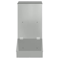 vidaXL Pig Feeder Silver 55 x 38 x 76 cm 20 kg Galvanised Steel 4