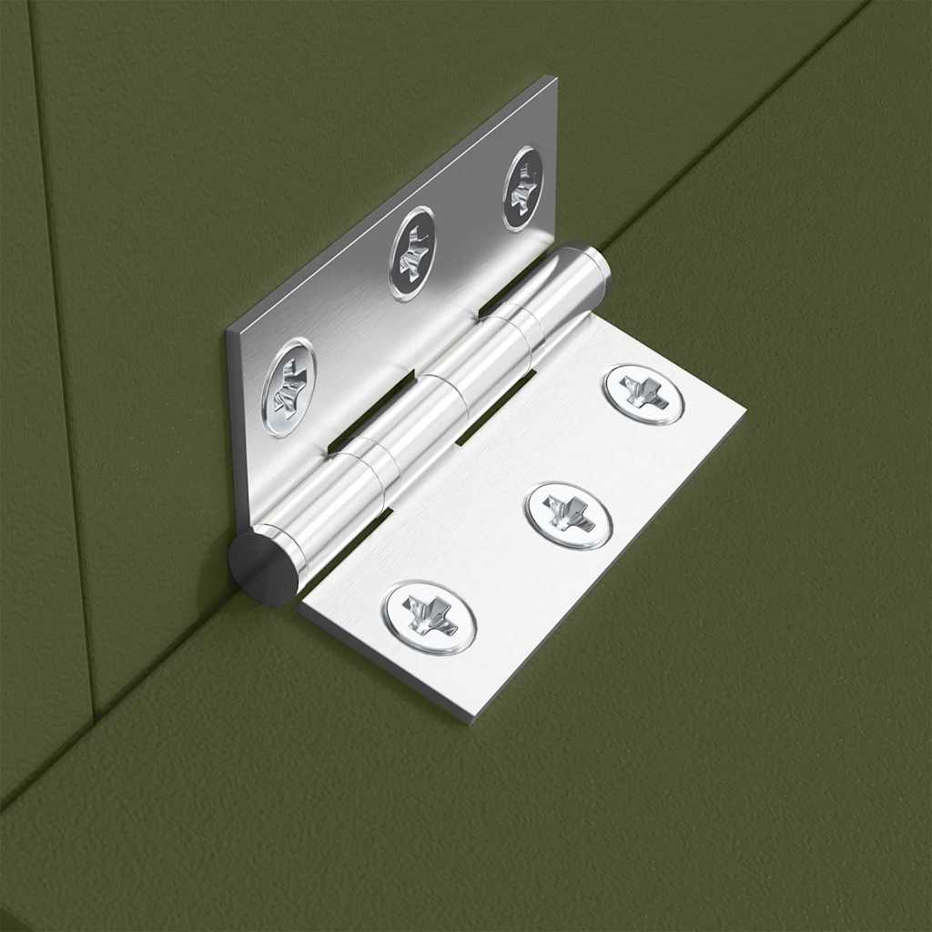 vidaXL Pig Feeder Olive Green 55 x 51 x 91.5 cm 20 kg 6