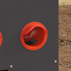 vidaXL Chicken Feeder Black 60.5 x 29 x 51 cm 25 kg Cold-Rolled Steel 3