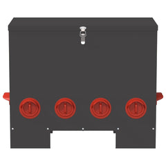 vidaXL Chicken Feeder Black 60.5 x 29 x 51 cm 25 kg Cold-Rolled Steel 4