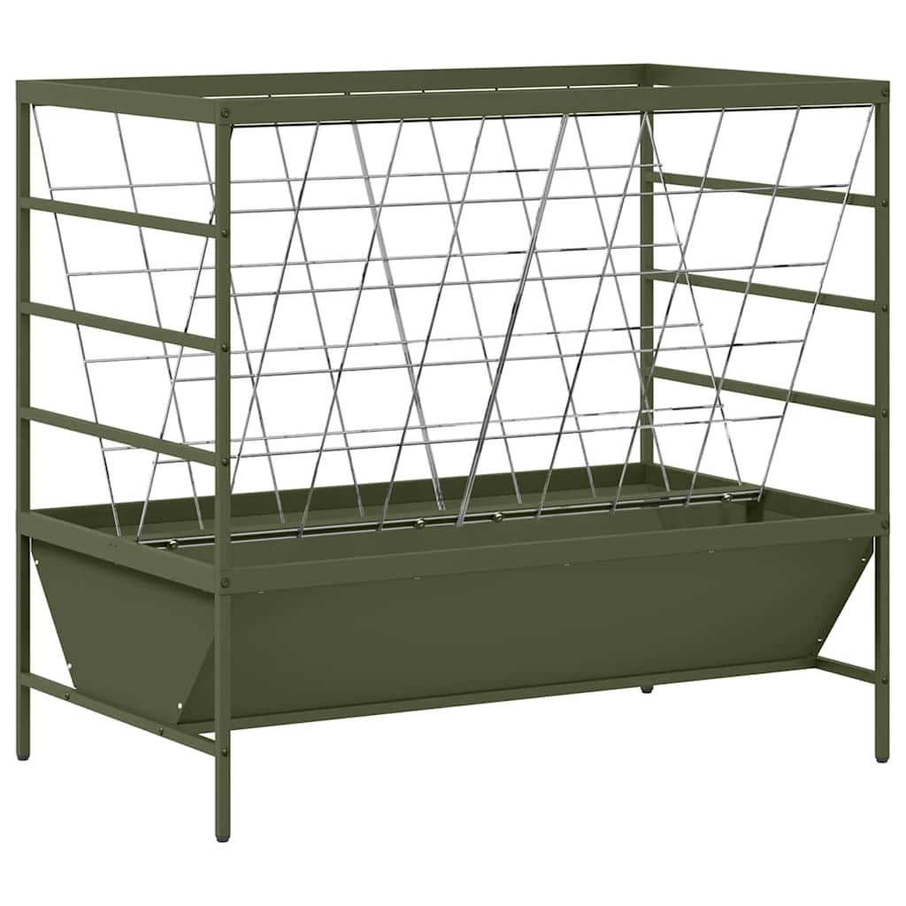 Livestock Feeder 100 x 60 x 90 cm 15 kg Olive green