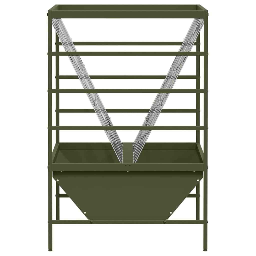 Livestock Feeder 100 x 60 x 90 cm 15 kg Olive green