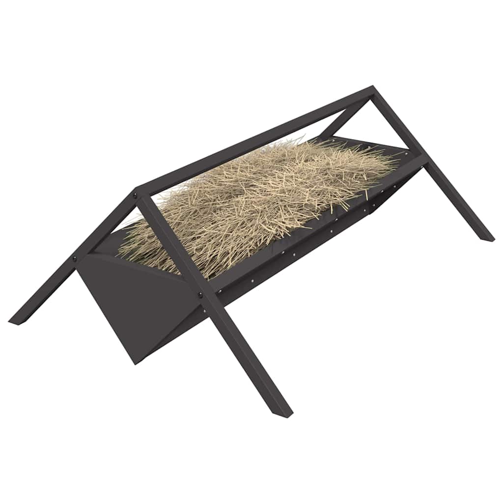 vidaXL Livestock Feeding Trough Black 111 x 76 x 38 cm 10 kg 3