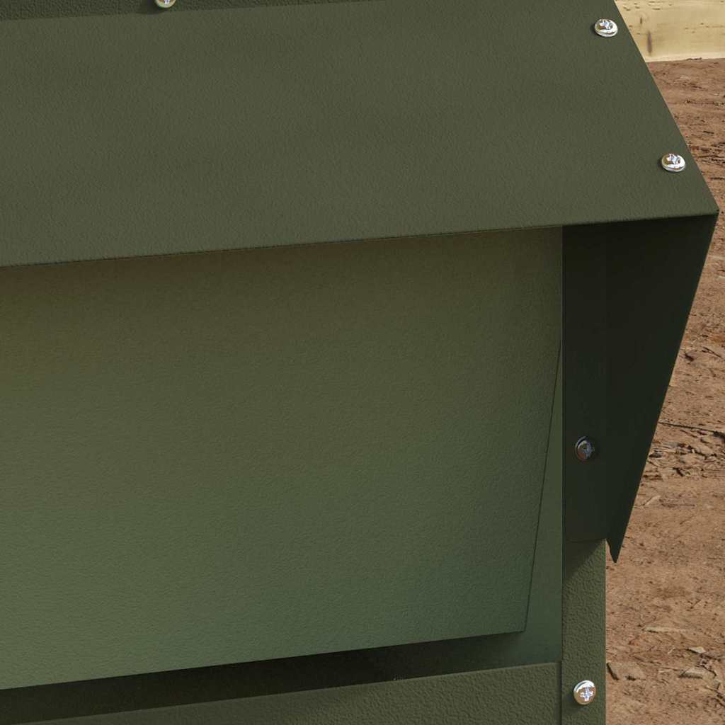 Chicken Feeder 40.5 x 45 x 41 cm 20 kg Olive green