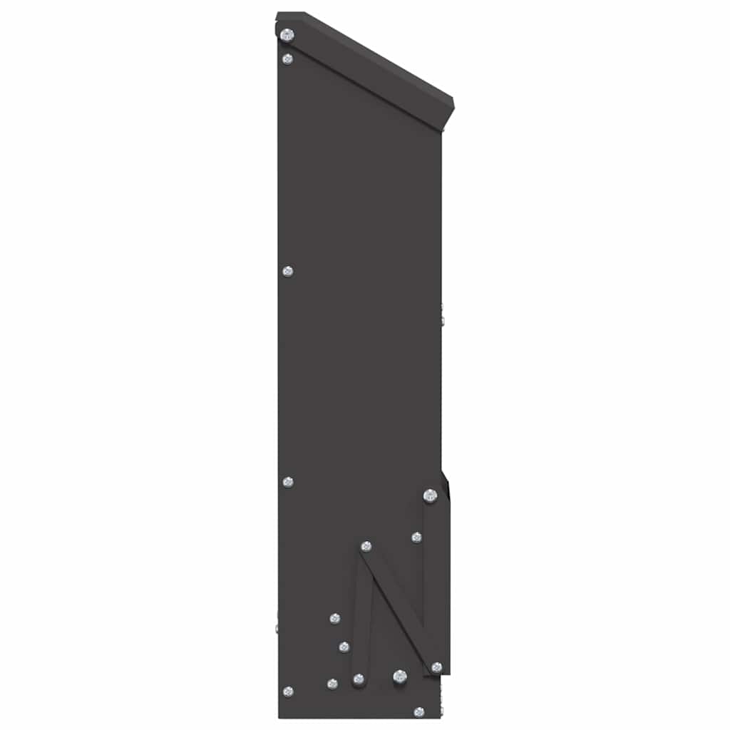 vidaXL Chicken Feeder Black 13 x 12 x 51 cm Cold-Rolled Steel 6