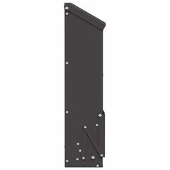 vidaXL Chicken Feeder Black 13 x 12 x 51 cm Cold-Rolled Steel 6