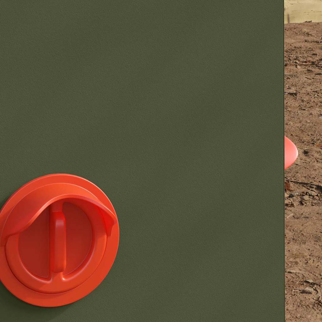 vidaXL Chicken Feeder Olive Green 32.5 x 20.5 x 43 cm 25 kg 3