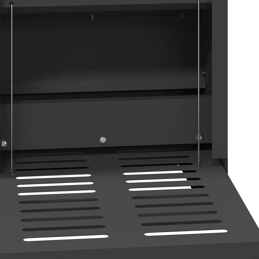 vidaXL Chicken Treadle Feeder Black 25 x 42 x 40 cm 4 kg 6