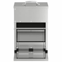 vidaXL Chicken Treadle Feeder Silver 25 x 42 x 40 cm 4 kg 4