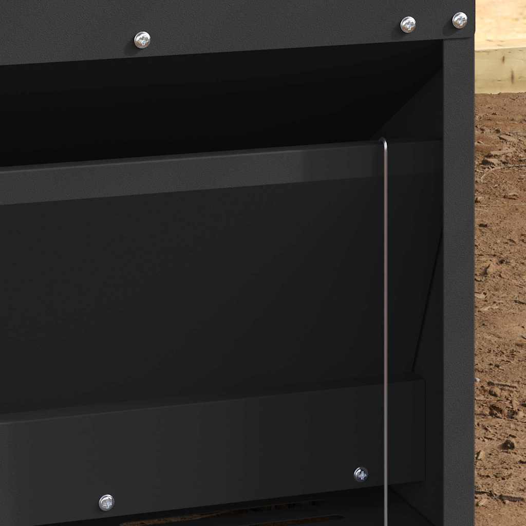 vidaXL Chicken Treadle Feeder Black 33 x 42 x 40 cm 10 kg 3
