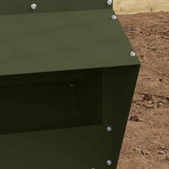 vidaXL Chicken Feeder Olive Green 35 x 30.5 x 43.5 cm 3