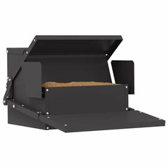 vidaXL Chicken Treadle Feeder Black 50 x 40 x 29 cm 2 kg 3
