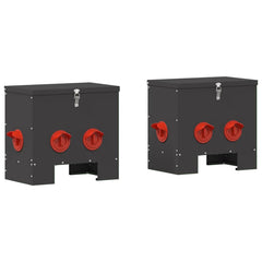 vidaXL Chicken Feeder 2 Black 40.5 x 25 x 38 cm 20 kg 2