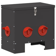 vidaXL Chicken Feeder 2 Black 40.5 x 25 x 38 cm 20 kg 4