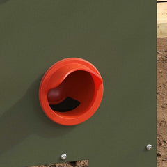 vidaXL Chicken Feeder 2 Olive Green 40.5 x 25 x 38 cm 20 kg 3