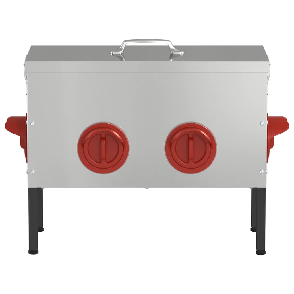 vidaXL Chicken Feeder 2 Silver 41.5 x 20.5 x 33 cm 15 kg 5