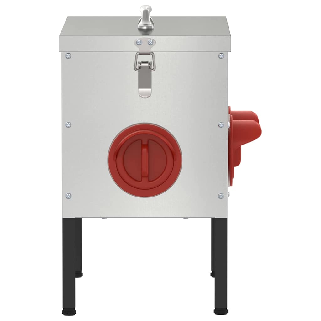 vidaXL Chicken Feeder 2 Silver 41.5 x 20.5 x 33 cm 15 kg 6