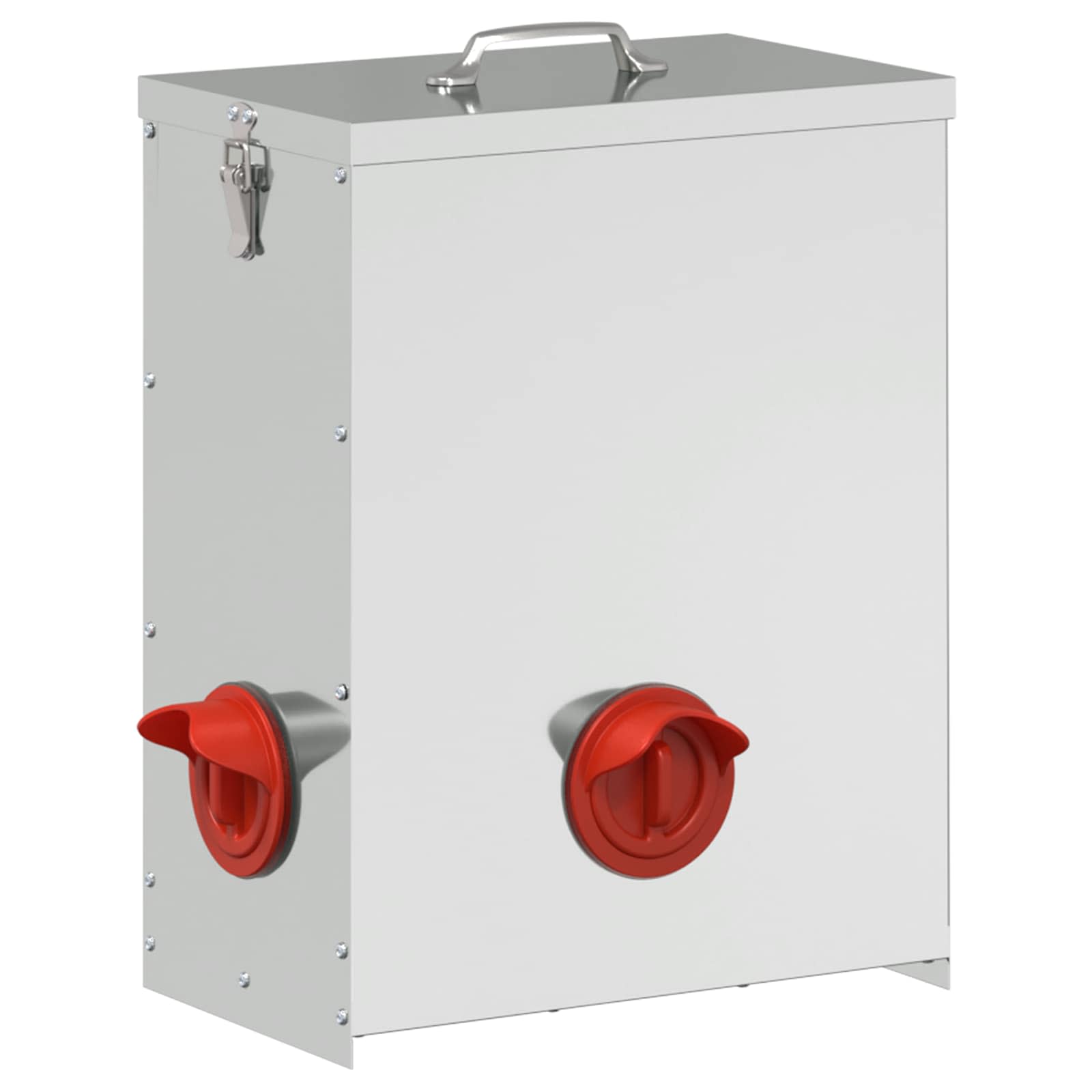vidaXL Chicken Feeder 2 Silver 32.5 x 20.5 x 43 cm 25 kg 4