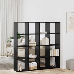 Book Cabinet 137.5x29x137.5 cm Engineered Wood Black oak