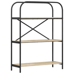 vidaXL Bookshelf 3-Tier 80 x 30 x 109 cm Engineered wood Sonoma Oak 2