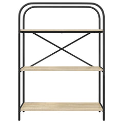 vidaXL Bookshelf 3-Tier 80 x 30 x 109 cm Engineered wood Sonoma Oak 5