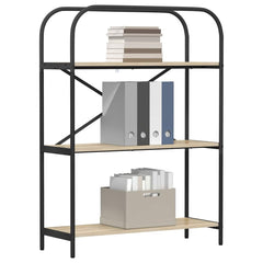vidaXL Bookshelf 3-Tier 80 x 30 x 109 cm Engineered wood Sonoma Oak 3