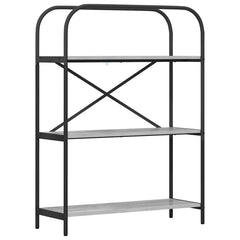 vidaXL Bookshelf 3-Tier 80 x 30 x 109 cm Engineered wood Grey Sonoma 2