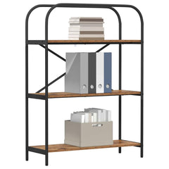 vidaXL Bookshelf 3-Tier 80 x 30 x 109 cm Engineered wood Old Wood 3
