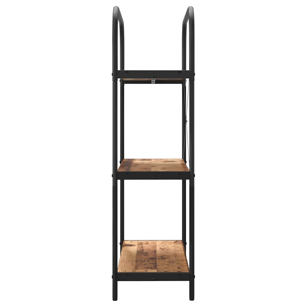 vidaXL Bookshelf 3-Tier 80 x 30 x 109 cm Engineered wood Old Wood 6