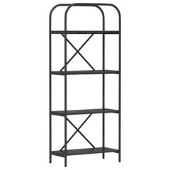 vidaXL Bookshelf 4-Tier 60 x 30 x 146 cm Engineered wood Black Oak 2