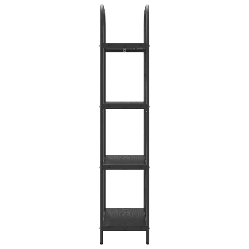 vidaXL Bookshelf 4-Tier 60 x 30 x 146 cm Engineered wood Black Oak 6