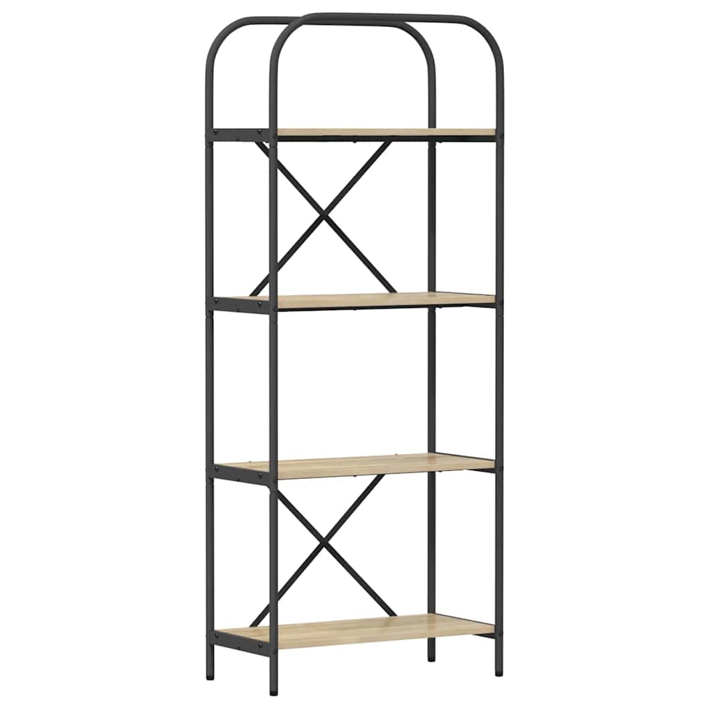 vidaXL Bookshelf 4-Tier 60 x 30 x 146 cm Engineered wood Sonoma Oak 2
