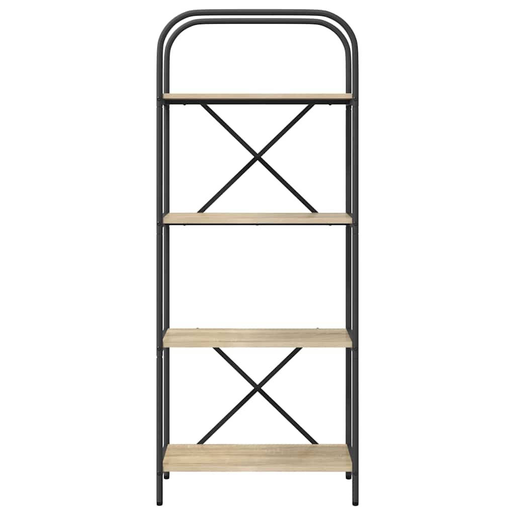 vidaXL Bookshelf 4-Tier 60 x 30 x 146 cm Engineered wood Sonoma Oak 5