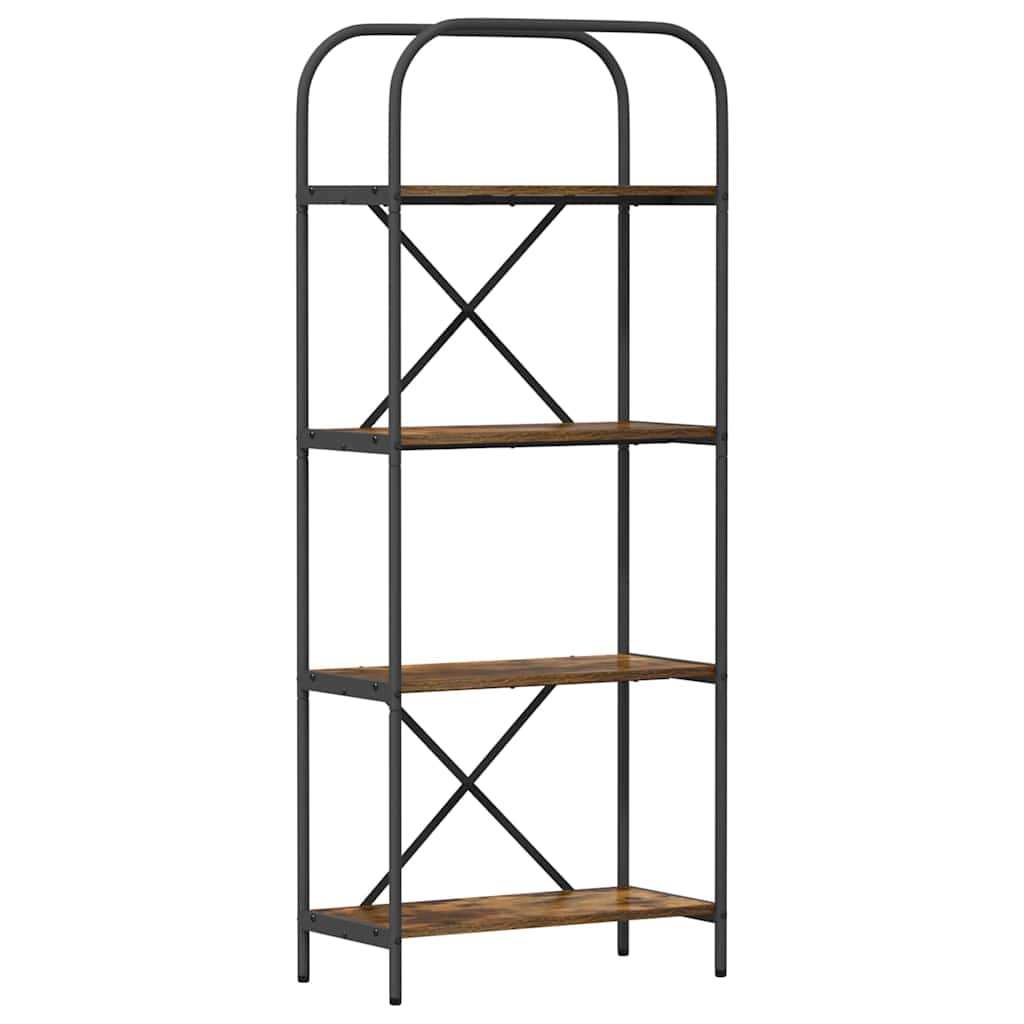 vidaXL Bookshelf 4-Tier 60 x 30 x 146 cm Engineered wood Smoked Oak 2
