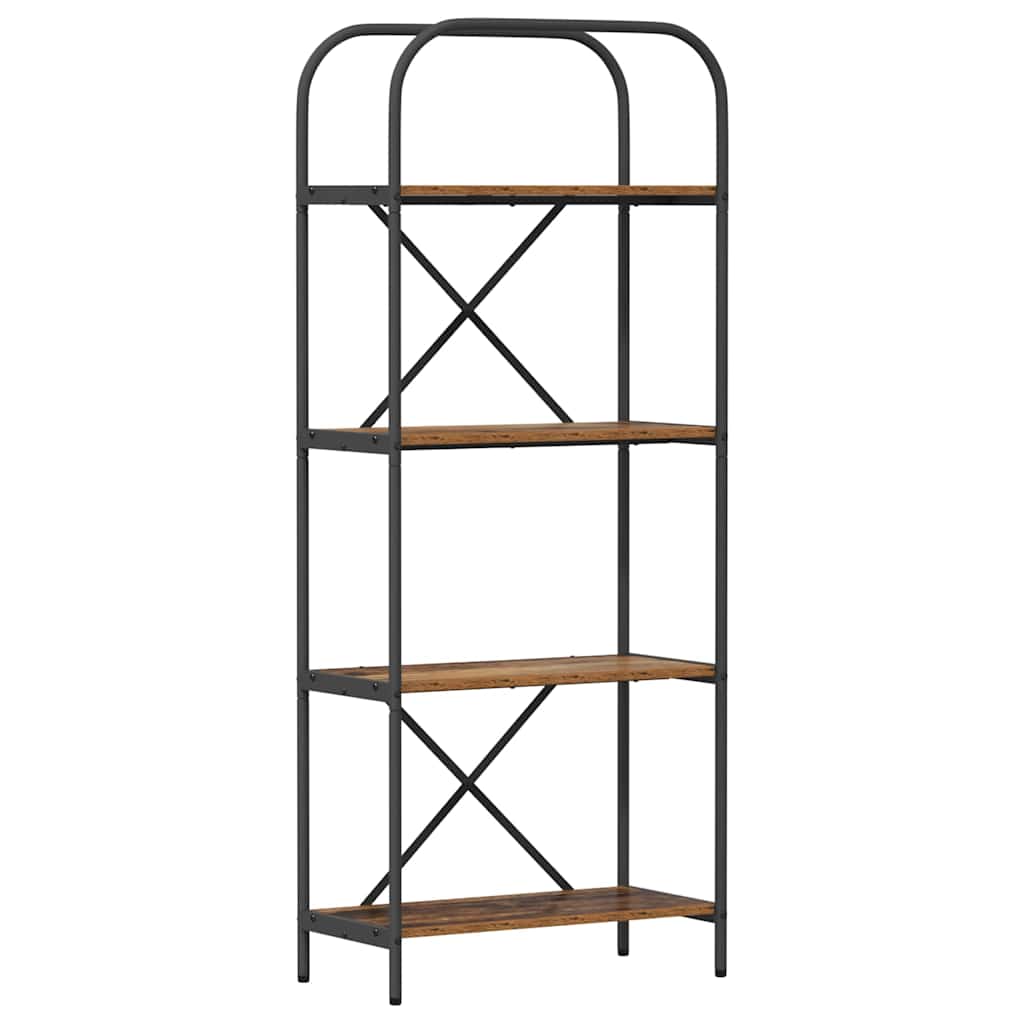 vidaXL Bookshelf 4-Tier 60 x 30 x 146 cm Engineered wood Old Wood 2