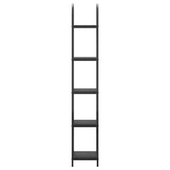 vidaXL Bookshelf 5-Tier 40 x 30 x 183 cm Engineered wood Black Oak 6