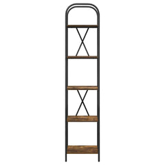 vidaXL Bookshelf 5-Tier 40 x 30 x 183 cm Engineered wood Smoked Oak 5